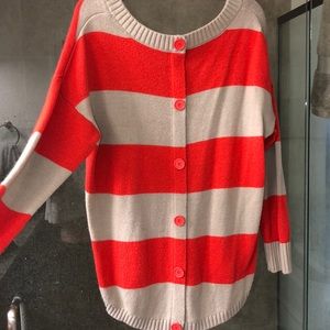 Cream and orange cardigan